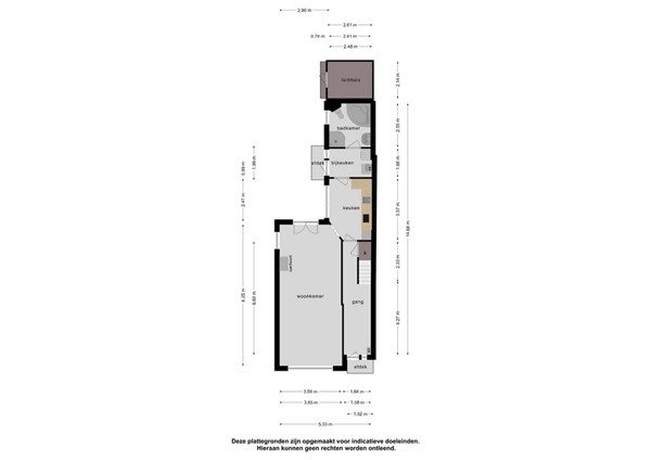 Plattegrond - Dokweg 7, 4537 RP Terneuzen - begane grond.jpg